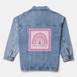 Rainbow zur Unterstützung von Brustkrebs Jeansjacke