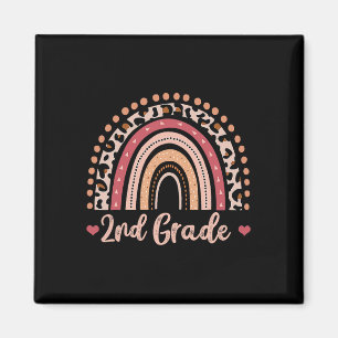 Rainbow Zurück zur Schule Spaß für den zweiten Leh Magnet