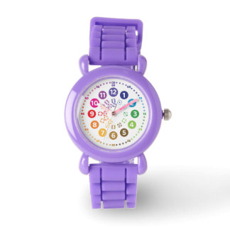 rainbowatch Lernuhr Schulkinder mit Würfel-Design Armbanduhr