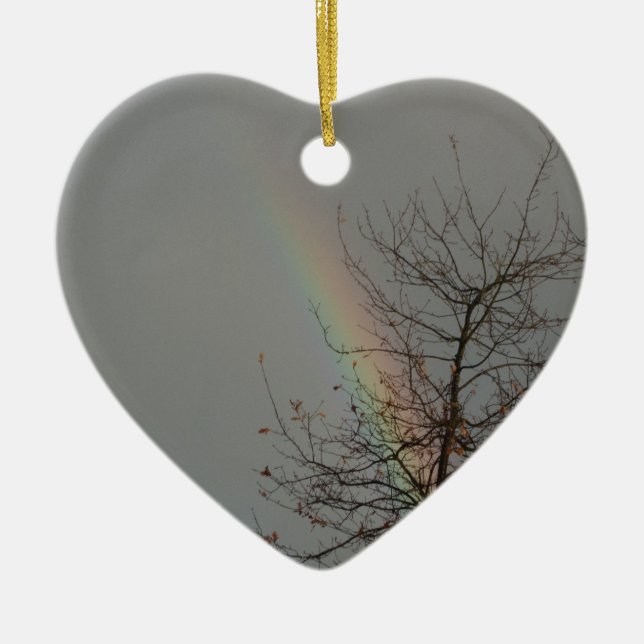 rainbowheart keramik ornament (Vorne)