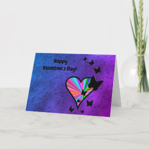 Rainbowheart und Butterfly Karte