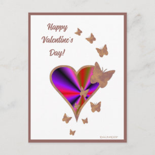 Rainbowheart und Butterfly Postkarte