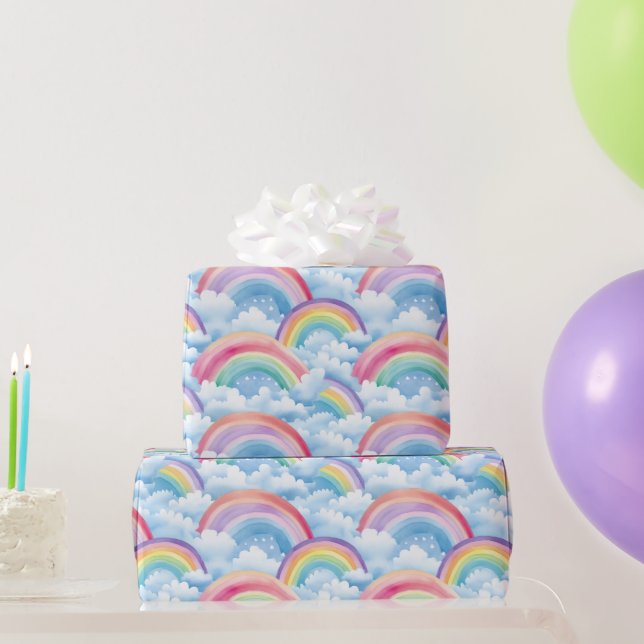  Rainbows and Clouds Geschenkpapier (Partygeschenke)