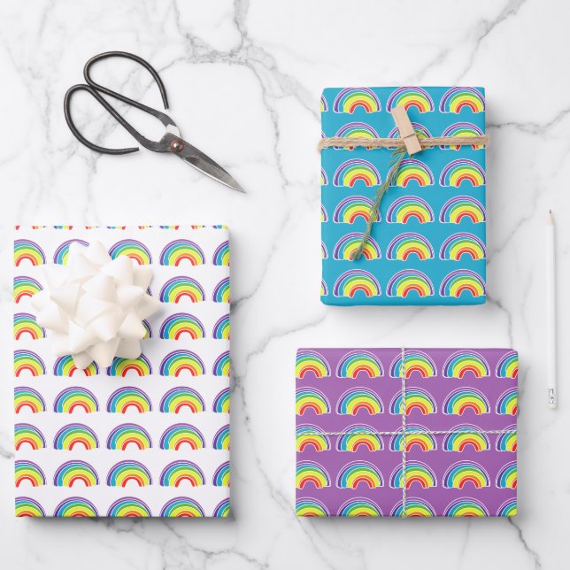 Rainbows auf dem Gebiet des Kunsthandwerks und der Geschenkpapier Set (Vorderseite)
