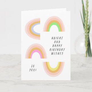 Rainbows Birthday Card, modern, hell, Kinder Karte