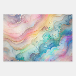 Rainbows & Bubbles Geschenkblätter Geschenkpapier Set