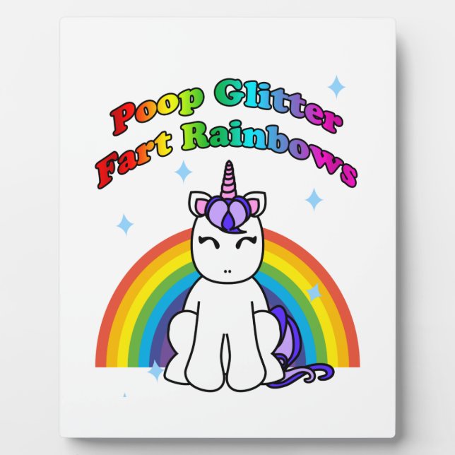 Rainbows der Glitzer Furz gekackt Fotoplatte (Vorderseite)