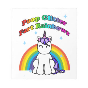 Rainbows der Glitzer Furz gekackt Notizblock