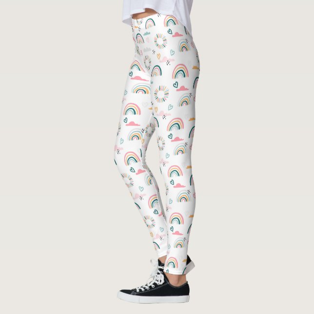 Rainbows & Herz-Muster Leggings (Links)