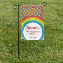 Rainbows im Stil der 70er Jahre und Sun Graphic Wi