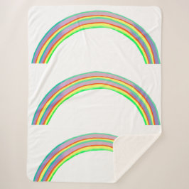 Rainbows Large (60"x80") Sherpa Blanket Sherpadecke