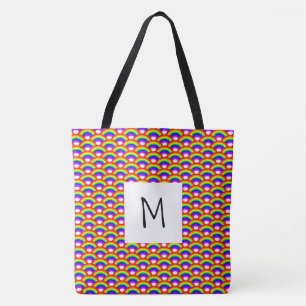 Rainbows Monogram Tote Bag Tasche
