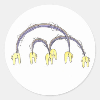 Rainbows Runder Aufkleber