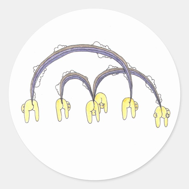Rainbows Runder Aufkleber (Vorderseite)