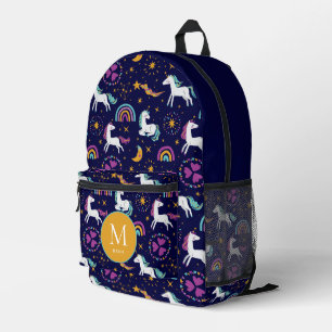 Rainbows und Einhörner Blau Print Cut Sew Bag Bedruckter Rucksack