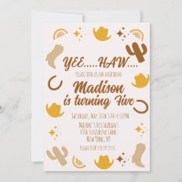 Rainbows und Rodeos Groovy zum Geburtstag Ankündigung