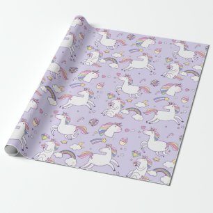 Rainbows und Unicorns Geschenkpapier