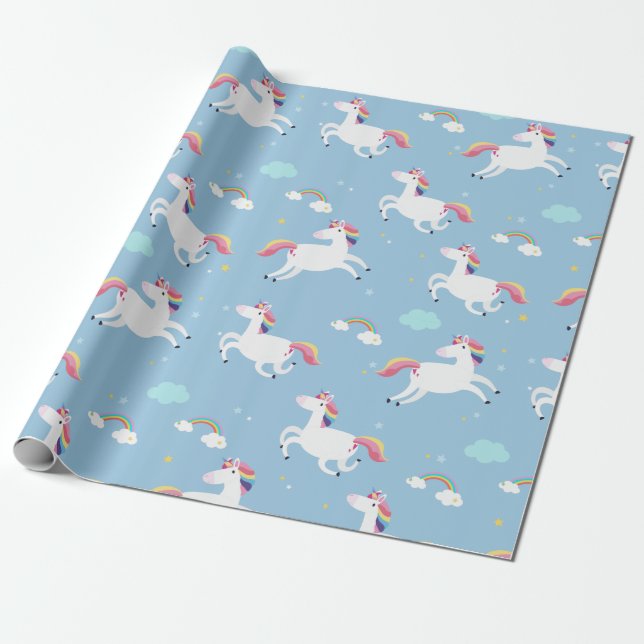Rainbows und Unicorns Geschenkpapier (Ungerollt)
