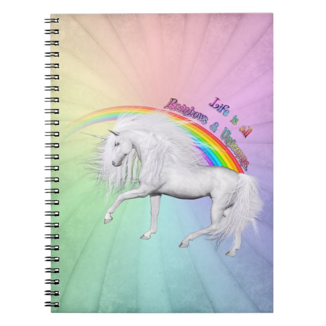 Rainbows und Unicorns Notizblock (Vorderseite)