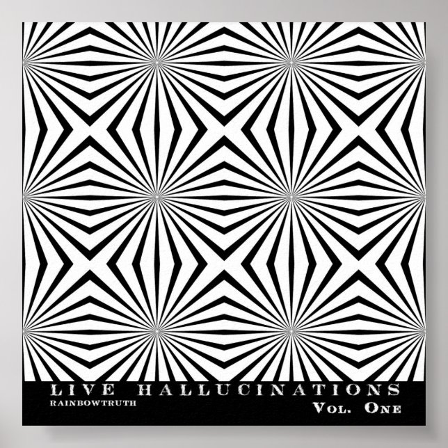 Rainbowwahre Halluzinationen Optische Illusion Poster (Vorne)