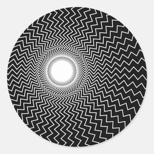 Rainbowwahre Halluzinationen Optische Illusion Runder Aufkleber (Vorderseite)