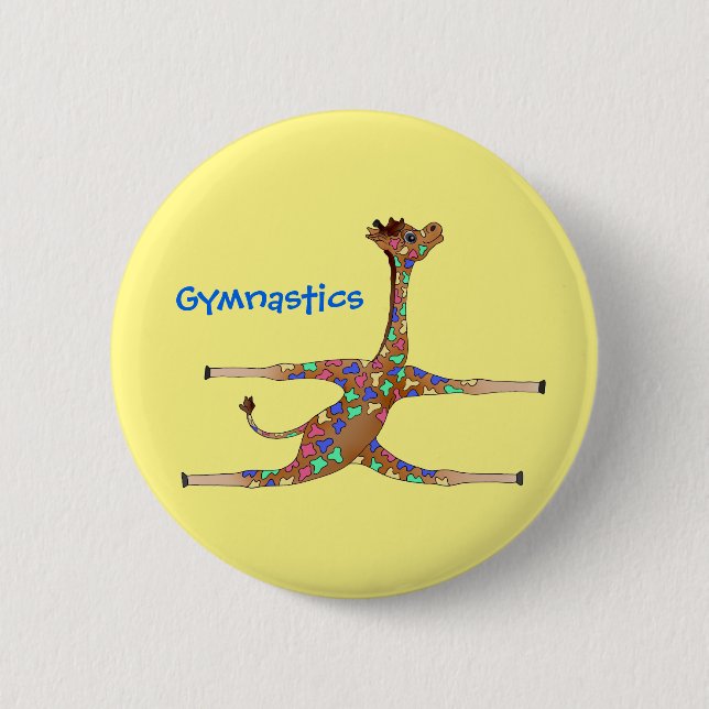 Rainbwo Gymnastik durch Happy Juul Company Button (Vorderseite)