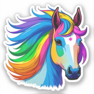 Raindbow Horse Aufkleber