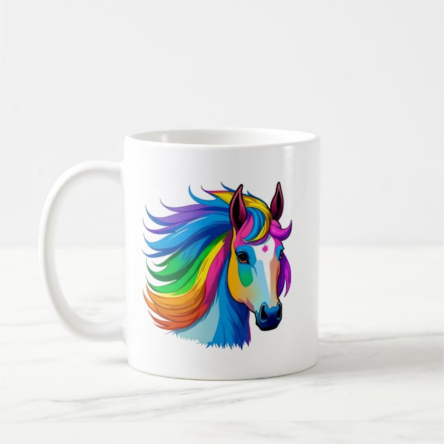 Raindbow Horse Kaffeetasse (Links)