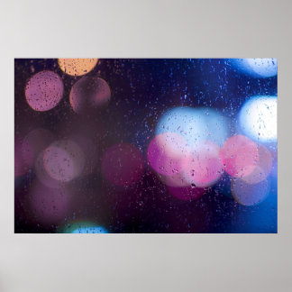 Raindrop im Fenster Poster