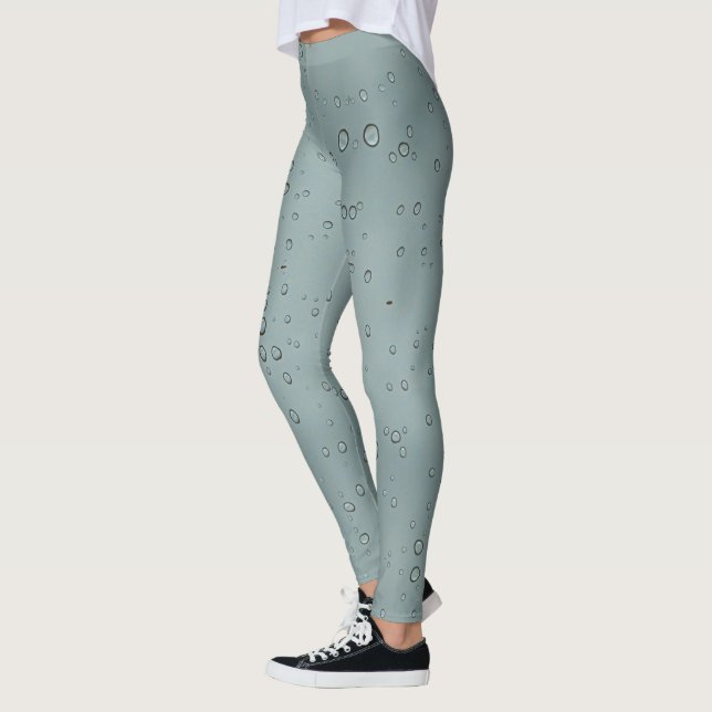 Raindrop Muster Gray Nature Foto Wassertropfen Leggings (Links)