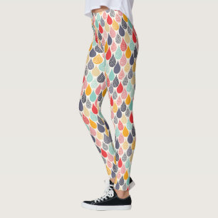 Raindrop Pop Art Dot Muster Leggings