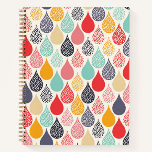 Raindrop Pop Art Dot Muster Notizbuch