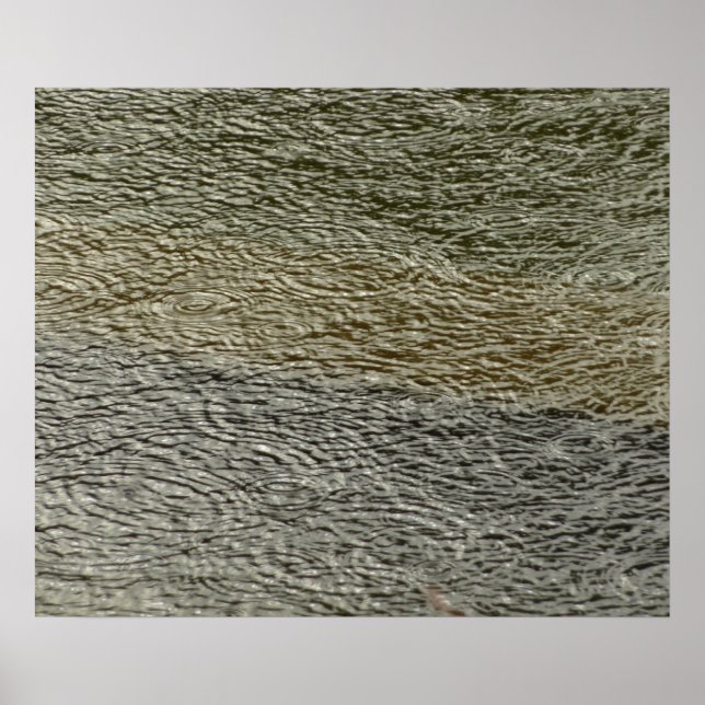 Raindrop Ripples Abstrakte Naturfotografie Poster (Vorne)