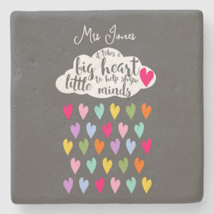 Raindrop und Cloud bunt Lehrer Geschenk Steinuntersetzer