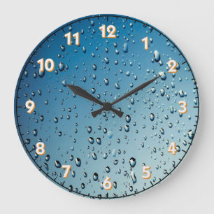 Raindrops Acrylic Wall Clock Große Wanduhr
