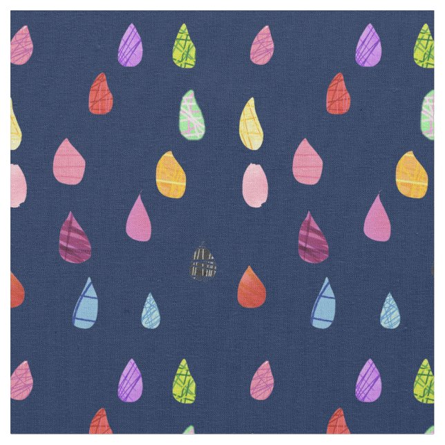 Raindrops Art Collage niedliche Collage Boho Stoff (Nahaufnahme)