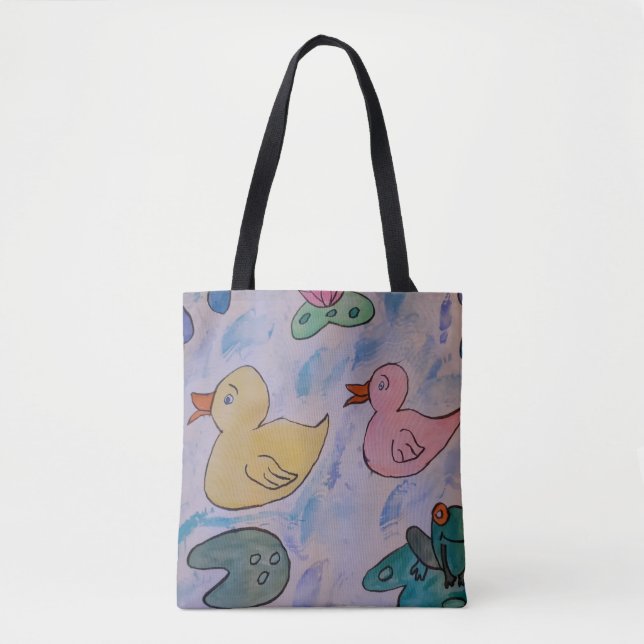 Raindrops auf der Ducklings Tote Tasche (Vorderseite)