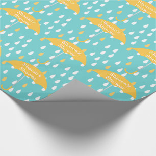 Raindrops Custom Shower Wrapping Paper Geschenkpapier