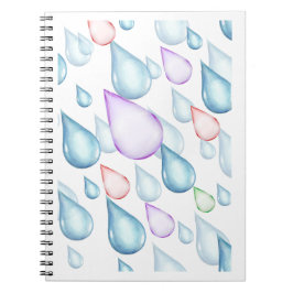Raindrops Design Notebook Notizblock