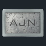 Raindrops Mit Monogramm Gurtkappe Rechteckige Gürtelschnalle<br><div class="desc">Passen Sie dieses mit Monogramm Gurtschnürchen an,  indem Sie die Initialen an Ihre Bedürfnisse anpassen. Das Design stammt aus der Originalkunst.</div>