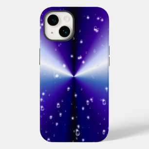 Raindrops mit Sternen auf Lila blauen Regenbogen Case-Mate iPhone 14 Hülle
