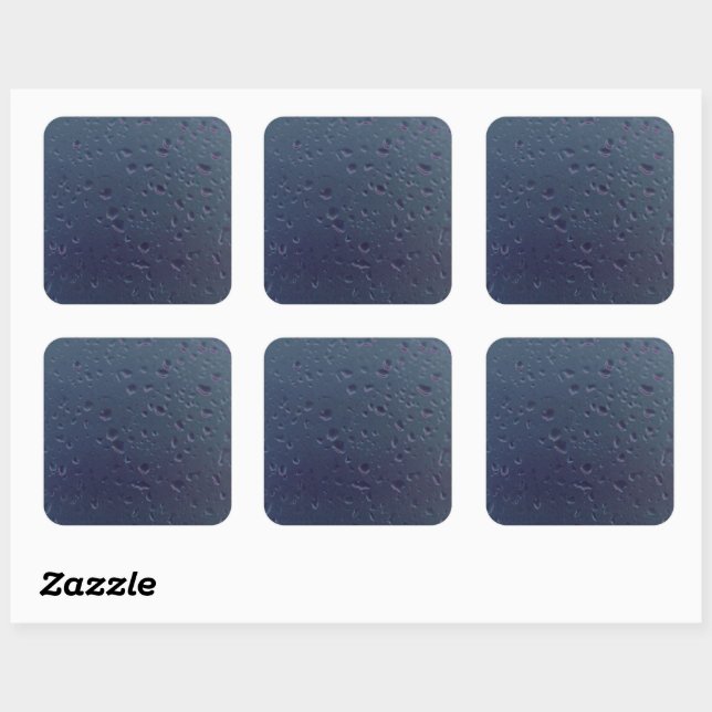 Raindrops Quadratischer Aufkleber (Blatt)