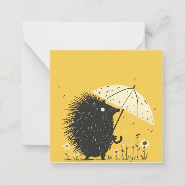 Raindrops & Whispers: Schweine Stille Freude Mitteilungskarte (Vorderseite)