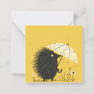 Raindrops & Whispers: Schweine Stille Freude Mitteilungskarte
