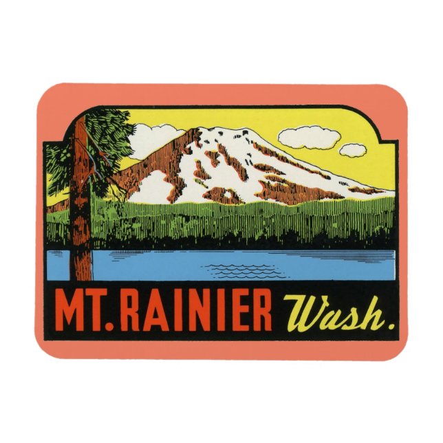 Rainer Washington Vintage Travel Magnet (Horizontal)
