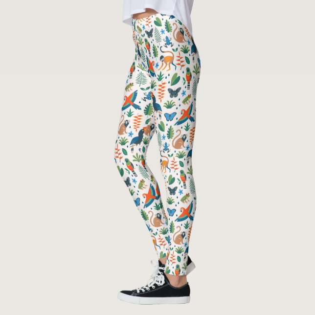 Rainforest Animal Pattern Leggings (Links)