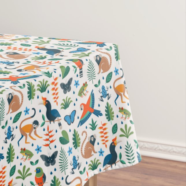 Rainforest Animal Pattern Tischdecke (Beispiel)