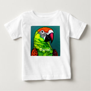 Rainforest Beauty: Exotic Wild Parrot Baby T-shirt
