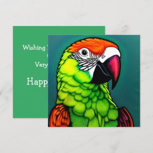 Rainforest Beauty: Exotic Wild Parrot Karte