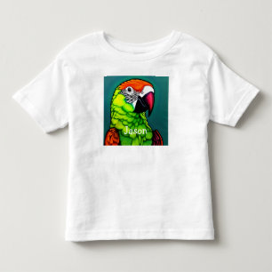 Rainforest Beauty: Exotic Wild Parrot Kleinkind T-shirt